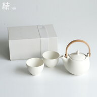 【送料無料】『ロロ 結 YUI 土瓶急須ギフト 白』［LOLO］【土瓶急須＆湯呑セット サリュウ 土瓶 急須 き…