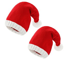 サンタ 帽子 サンタコス コスプレ ニット帽 クリスマス サンタ衣装レディース メンズ(2個)