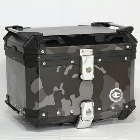 クーケース COOCASE 45L アルミトップケース カモフラージュブラックモデル BSK-CCX450CB バイクシート神戸 リアボックス 原付 バイク用品 フルフェイス対応 取付ベース付 簡単脱着 正規品 バイクボックス