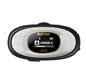 SENA�i�Z�i�j�@J10�@[���{����]HD �X�s�[�J�[�t�� 4-WAY Bluetooth �C���^�[�R�� �V�X�e���@�z���C�g�@�@�iBluetooth�C���J��/���y/�i�r/�ʘb�j