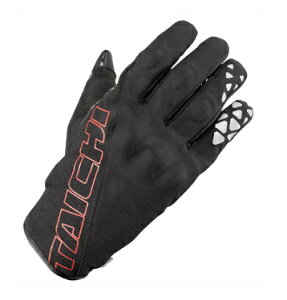 【限定特価】RS TAICHI(RSタイチ) RST652 ステルス ウインターグローブ ブラック/レッド  シンプルなディティールに見えながらも手の甲や指・掌下部にプロテクターを内蔵した秋冬向け