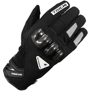 【限定特価】RS-TAICHI(RSタイチ) RST653 カーボン ウインターグローブ ブラック/ホワイト  手の甲と掌下部にカーボンプロテクターを配置し高いプロテクション性能と保温性を兼ね備え