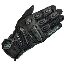 【限定特価】RS TAICHI（RSタイチ）　RST442　ラプターメッシュグローブ　ブラック　　メッシュ素材がもたらす通気性とミドルカフとカーボンプロテクターの採用による安全性の高さを兼ね備えたスポーツモデル！スマホタッチ対応！！