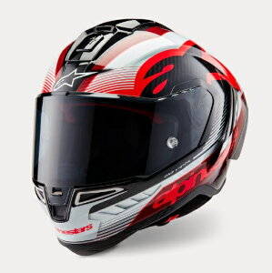alpinestars�i�A���p�C���X�^�[�j�@8201425�@SUPERTECH R10 TEAM HELMET SG/FIM�@�u���b�N/�J�[�{�����b�h/�z���C�g�O���b�V�[�i1352�j�@�@�@Alpinestars ���[�V���O �w�����b�g�̍ō���uAlpinestars Supertech R10�v