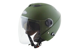 TNK工業　ZJ-3_ZACK_HMAD_KHAKI　シールド付きジェットヘルメット　ハーフマッドカーキ