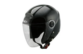 TNK工業　ZR-20_ZACK_BLACK　シールド付きジェットヘルメット　ブラック