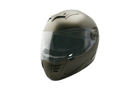 TNK工業　PT-2　システムヘルメット　ハーフマットガンメタ（開閉式ヘルメット/インナーシールド内蔵/ベンチレーション/内装着脱式洗濯可）