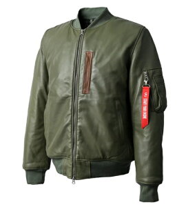 RIDEZiCYj@RLWJ009@MOTO MA-1 JACKET oCNp U[WPbg SAGE GREEN