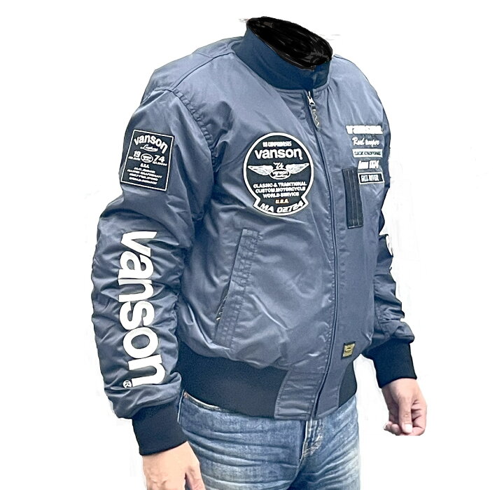 楽天市場】【限定特価】VANSON（バンソン） VS242W-BW MA-1タイプ 