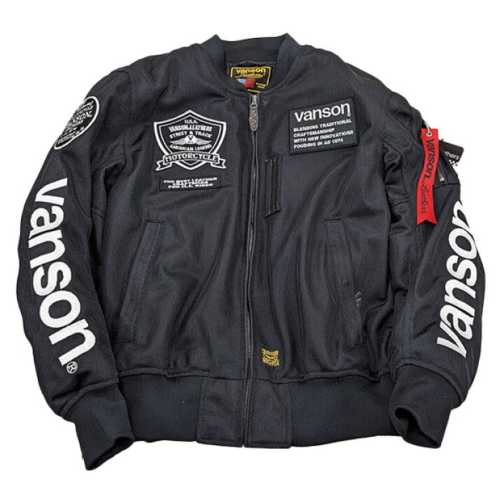 楽天市場】VANSON（バンソン） VS231S-BW メッシュジャケット ブラック 