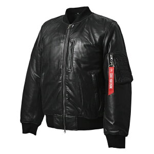 RIDEZiCYj@RLWJ009@MOTO MA-1 JACKET oCNp U[WPbg BLACK