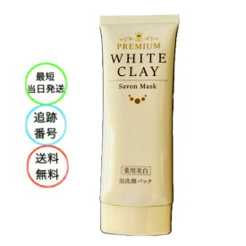 ルソイル プレミアム ホワイトクレイ サボンマスク wクレイ 美白 薬用 洗顔 泡洗顔 洗顔パック しみ そばかす 75g