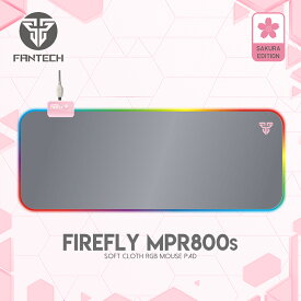 マウスパッド RGB ゲーミング ライト USB Fantech 桜 ピンク 大サイズ 【LED光学式】 800x300x4mm ライティング 高品質 14のライティングゾーン 贈り物