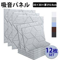 【1点5%OFF,2点10%OFF】防音材 吸音材 【12枚・30cm×30cm×厚さ0.9cm】 極厚 吸音パネル 吸音ボード 防…
