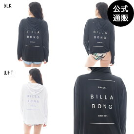 【楽天スーパーSALE期間はP10倍！】【OUTLET】【30%OFF】【送料無料】ビラボン レディース ZIP UP HOODED LOGO LOOSE RASHGUARD ジップラッシュガード 【2025年春夏モデル】 全2色 M/L BILLABONG