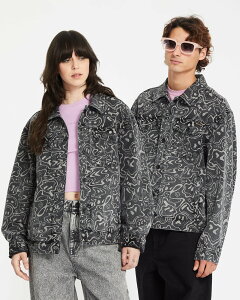 �y���������}���\�����Ԃ�P10�{�I�z�yOUTLET�z�y30%OFF�z�y���������z�{���R�� Filip Rygalski Denim Jacket - BLACK PRINT �S1�F S/M/L/XL/XXL VOLCOM