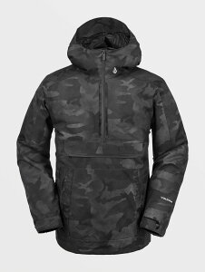 y}\ԂP10{IzyOUTLETz{R Mens Brighton Pullover Jacket - Black Camo S1F XS/S/M/L/XL/XXL VOLCOM