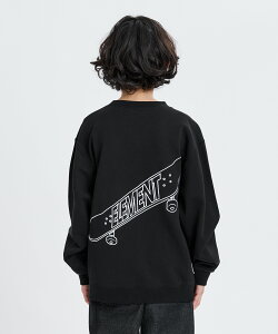 �y���������}���\�����Ԃ�P10�{�I�z�yOUTLET�z�y50%OFF�z�G�������g �L�b�Y KICK FLIPPER CREW YOUTH �g���[�i�[ �y2025�N�H�~���f���z �S3�F S/125-135/M/135-145/L/145-155/XL/155-165 ELEMENT