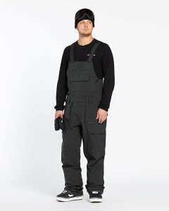 y}\ԂP10{IzyOUTLETzy30%OFFzyz{R Mens Roan Bib Overalls - Black S1F XS/S/M/L/XL/XXL VOLCOM