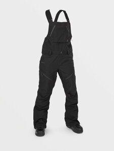 y}\ԂP10{IzyOUTLETz{R Womens Elm Stretch Gore Bib Overalls - Black S1F XS/S/M/L/XL/XXL VOLCOM