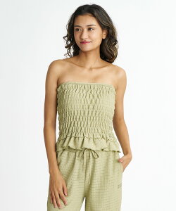 �y���������}���\�����Ԃ�P10�{�I�z�r���{�� �E�B�����Y POLY SHIRRING �Z�b�g�A�b�v TUBE TOP �^���N�g�b�v �y2026�N�ă��f���z �S2�F M BILLABONG