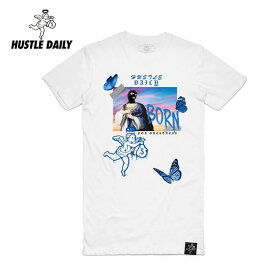 HASTAMUERTE/アスタムエルテ/半袖Tシャツ/SKI BORN TEE/フロントプリント/USA MADE/コットン素材/B系/ストリート/ダンス衣装/チーム/カジュアル/アメカジ/インポート/M/L/XL/2XL/3XL/大きいサイズ/ビッグサイズ