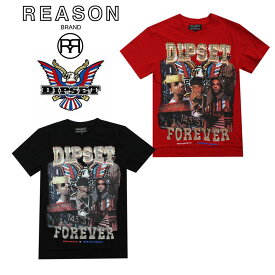 【新着2024年春】REASON リーズン ディプロマッツ コラボ DIPSET FOREVER TEE コットン 綿 素材 半袖 ウエストゴム ショートパンツ/B系/ストリート/ダンス衣装/チーム/カジュアル/アメカジ/インポート/M L XL 2XL 3XL/大きいサイズ/ビッグサイズ