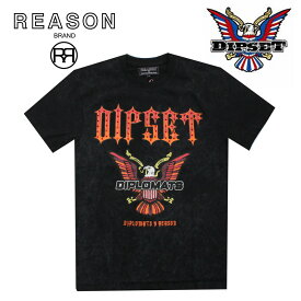 【新着2024年春】REASON リーズン ディプロマッツ コラボ DIPSET SEAL TEE コットン 綿 素材 半袖 ウエストゴム ショートパンツ/B系/ストリート/ダンス衣装/チーム/カジュアル/アメカジ/インポート/M L XL 2XL 3XL/大きいサイズ/ビッグサイズ