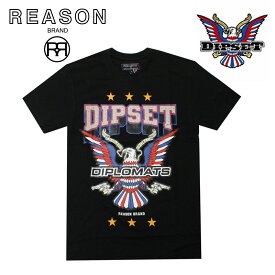 【新着2024年春】REASON リーズン ディプロマッツ コラボ DIPSET MEMBERS TEE コットン 綿 素材 半袖 Tシャツ/B系/ストリート/ダンス衣装/チーム/カジュアル/アメカジ/インポート/M L XL 2XL 3XL/大きいサイズ/ビッグサイズ