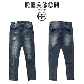 【SALEポッキリ価格】REASON/リーズン LOGAN DENIM JEANS/ジーンズ/デニムパンツ/B系 ストリート ダンス 衣装 チーム カジュアル アメカジ インポート 大きいサイズ ビッグサイズ