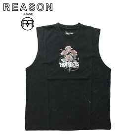【SALE半額】REASON/リーゾン ROSES MUSCLE TEE 両面プリント入り ノースリーブTシャツ タンクトップ コットン素材 プリント /B系/ストリート/ダンス衣装/チーム/カジュアル/アメカジ/インポート