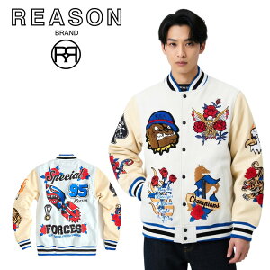 �y�Z�[��10000�~�|�b�L���zREASON ���[�Y�� SPECIAL FORCES VARSITY JACKET �|�� �����g�� ���ȗ��n�L���e�B���O �X�^�W�A���W�����p�[/B�n/�X�g���[�g/�_���X�ߑ�/�`�[��/�J�W���A��/�A���J�W/�C���|�[