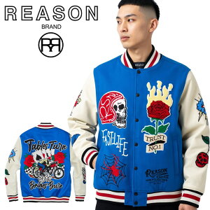 �y�Z�[��10000�~�|�b�L���zREASON ���[�Y�� BRIDGES BURN VARSITY JACKET �|�� �����g�� ���ȗ��n�L���e�B���O �X�^�W�A���W�����p�[/B�n/�X�g���[�g/�_���X�ߑ�/�`�[��/�J�W���A��/�A���J�W/�C���|�[�g