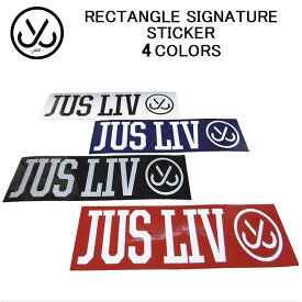 ●BIG SALE！●ジャスリブ ステッカー JSLV RECTANGLE SIGNATURE STICKERデカール・シール STK 8021