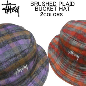 ステューシー 帽子・キャップ STUSSY BRUSHED PLAID BUCKET HATバケットハット・メンズ/レディース(男女兼用)・スチューシー・ストゥーシー・(S/M L/XL サイズ) 1321084