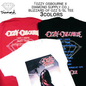 日本未発売！ダイヤモンド・サプライ 限定コラボ 半袖 Tシャツ DIAMOND SUPPLY CO. BLIZZARD OF OZZ S/SL TEEOZZY OSBOURNE(オジー・オズボーン)・Tシャツ・バンドT・カットソー・トップス・ダイアモンド・メンズ(男性用)・(S M L XL XXL サイズ) B21DMPA200