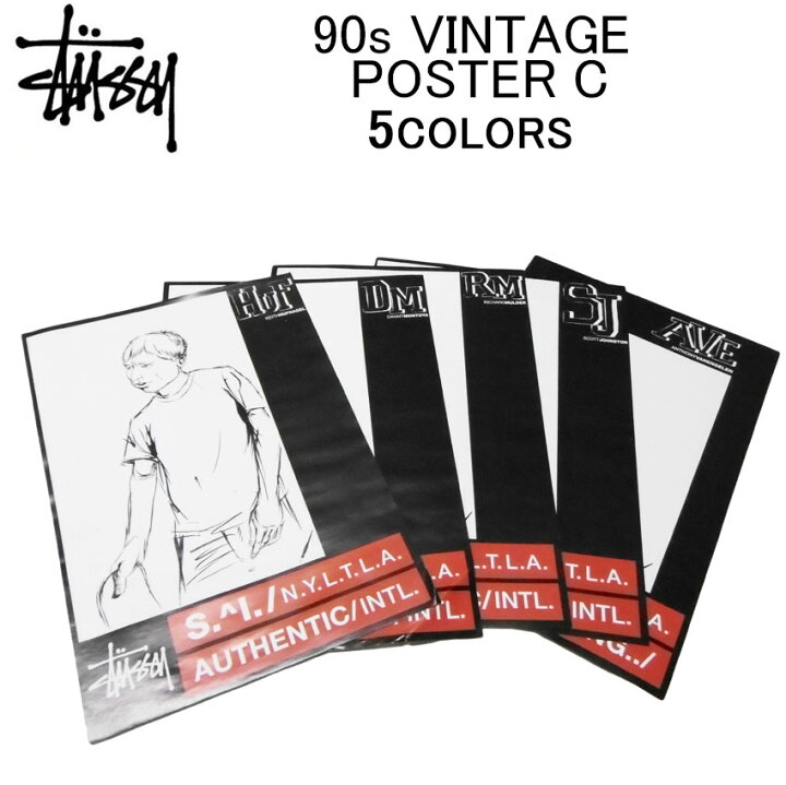 楽天市場】ステューシー ポスター STUSSY 90s VINTAGE POSTER Cアート 