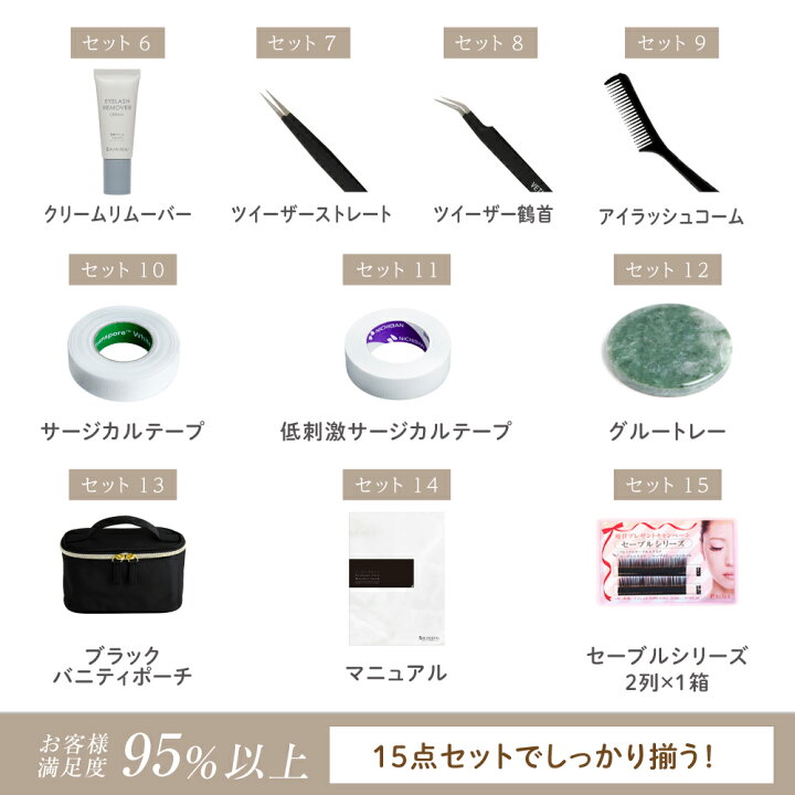 楽天市場】【レビュー5000件超】 マツエク セルフ 15点キット 日本製 