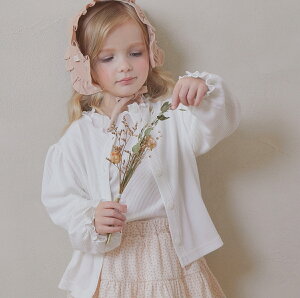 BILY Nadia Shining Cardigan ���̎q 1�΂���4�� 80-110cm �t�����g�{�^�� �p�t�X���[�u �S2�F