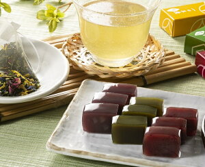 【送料無料】宇治茶アールグレイと京の一口ようかんセットきよ泉 巨泉 お茶屋 京都 宇治 田原町 抹茶 煎茶 緑茶 アールグレイ 一番茶 八十八夜 小豆 餡 栗 小倉 和三盆 スイーツ デザート ギ