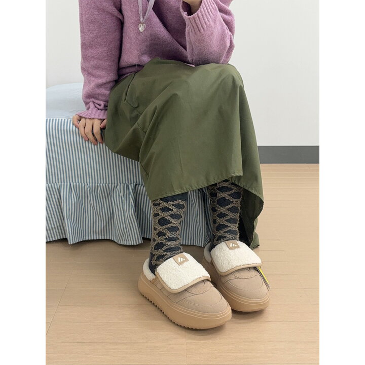 韓国限定】 adidasグランドコートミュール24.5cmワンダーベージュ 