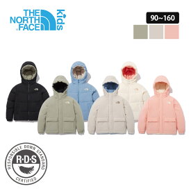 [送料無料] THE NORTH FACE ノースフェイス キッズ ダウンジャケット フーディ リバーシブルアウター K'S RENTON RVS DOWN JACKET フード付き パカー ジップアップ 女の子 男の子 アウトドア用 デイリーコーデ 優れた保温性 ベージュ カーキ ピンク 3色 NJ1DN56