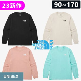 [THE NORTH FACE]ノースフェイス K'S COTTON STRETCH L/S R/TEE 韓国キッズ女の子男の子 子供服 長袖Tシャツ メンズ レディーストップス 人気商品 シンプル カジュアル 基本Tシャツ 韓国ファッション ファミリーファッション tシャツ NT7TP01