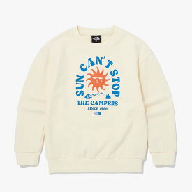 【楽天スーパーSALE★10%OFF】ノースフェイス キッズ 長袖 トレーナー スウェットシャツ スウェット アウトドア 男の子 女の子 無地 ドロップショルダー ロングスリーブ KS CAMP EVERYDAY SWEATSHIRTS 旅行 キャンピング こどもの日 NM5MQ03