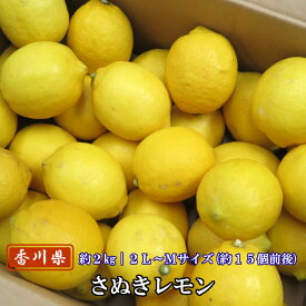 さぬきレモン 約2kg 2L-Mサイズ（約15個前後） 国産（香川県産）