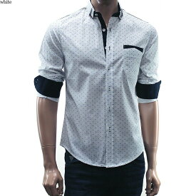 ボタンダウンシャツ 長袖シャツ 2枚襟 ビジネス メンズ カジュアルシャツ紺白 大きいサイズ XXL　3L　入荷　父の日 プレゼント