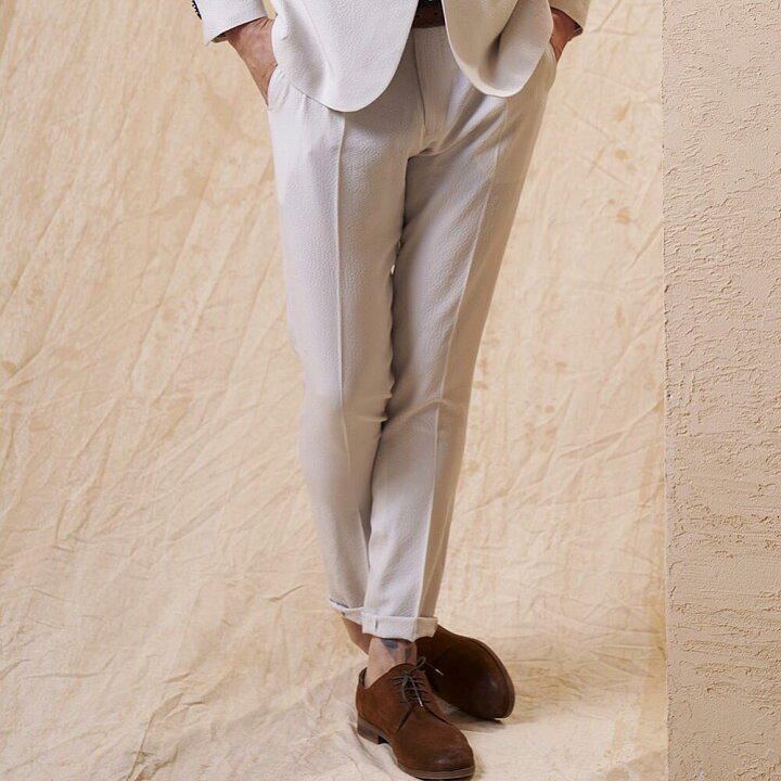 楽天市場 スラックス スリム ベージュ ビジネス パンツ ジャケパン メンズ ワンタック 春 夏 秋 大きいサイズ も入荷 ｂｉｎ １ ｌｉｍｉｔｅｄ