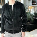 ベロア ジャケット メンズ ベルベッド アーガイル柄 黒 ストレッチ 秋冬　大きいサイズ モ入荷