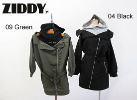 SALE! 60%OFF!! 2020秋冬　ZIDDY ジディ　ライダース重ね着風パーカーワンピース【ニコ☆プチ掲載】：130〜150cm・FREE：1221-28006