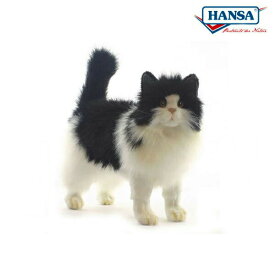 HANSA 4221 白黒ネコ40 L40(cm) ぬいぐるみ ハンサ 白黒猫 黒猫 黒白猫 ハチワレ猫 グッズ クリスマス 誕生日 プレゼント 動物 犬 猫 鳥 うさぎ ペンギン アニマル 置物 人形 フィギュア KOESEN ケーセン 大きい マスコット 実物大 大型